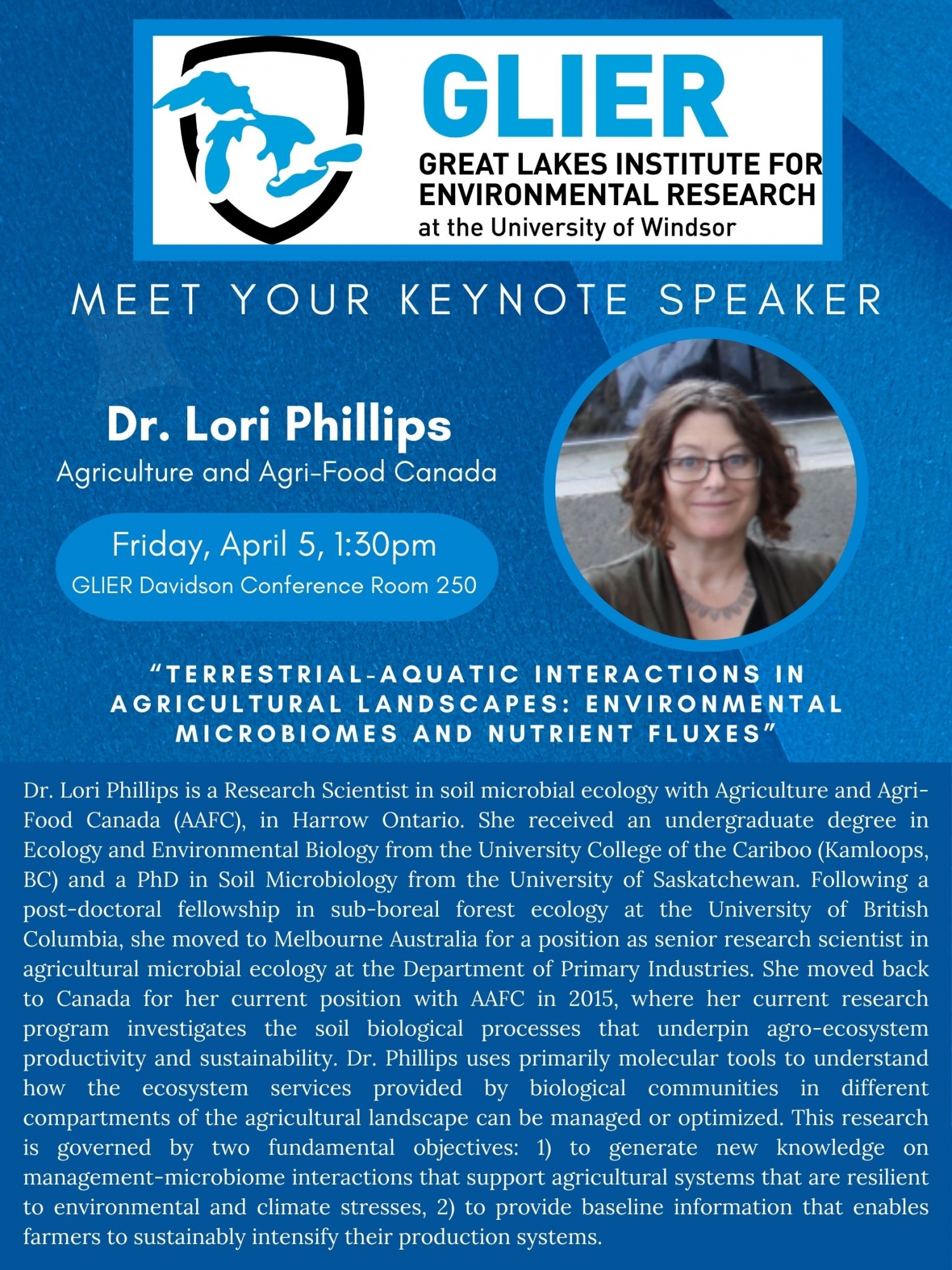 Poster for Keynote Speaker Dr. Lori Phillips for Research Showcase 2024