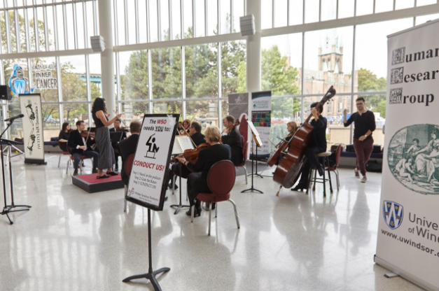 Windsor Symphony strings perform in CAW Centre at "Conduct Us"