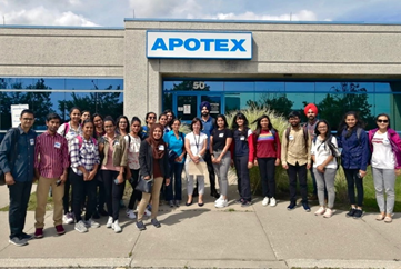 MMB Group Picture at the entrance of Apotex Inc manufacturing site (August 26 ,2019)