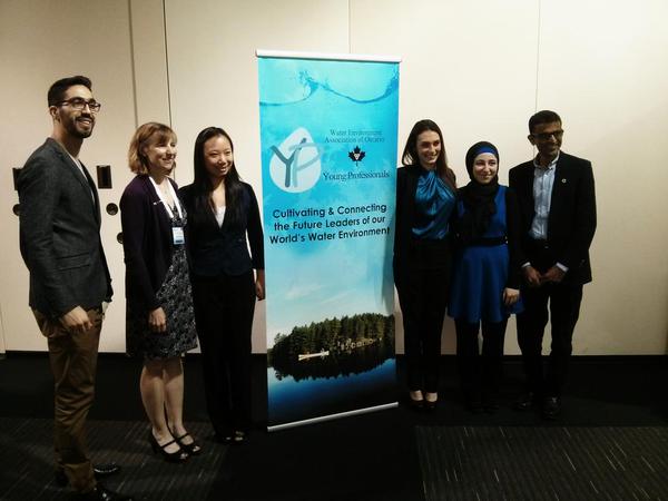 The team of Amal Ghamrawi, Ruoshi (Rose) Zhao, Tania Farah and David Tran, walk away with top honours at the Water Environment Association of Ontario (WEAO) Student Design Competition held recently in Toronto.