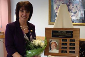 New Nursing sessional, Rita DiBiase ( BSN ’96) received a Community Service Nursing Award. Photo credit:Aldo