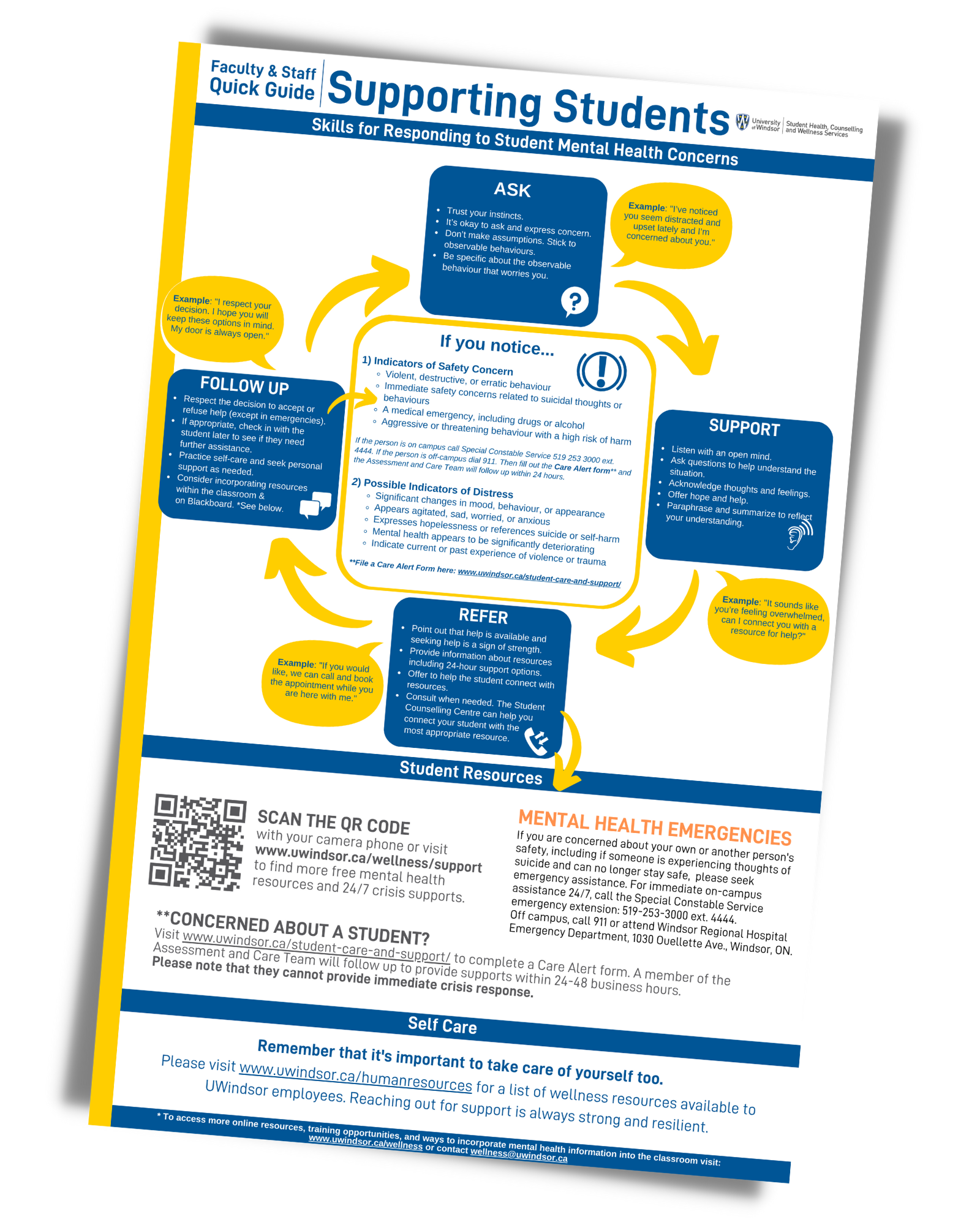 Faculty & Staff quick guide: supporting students poster