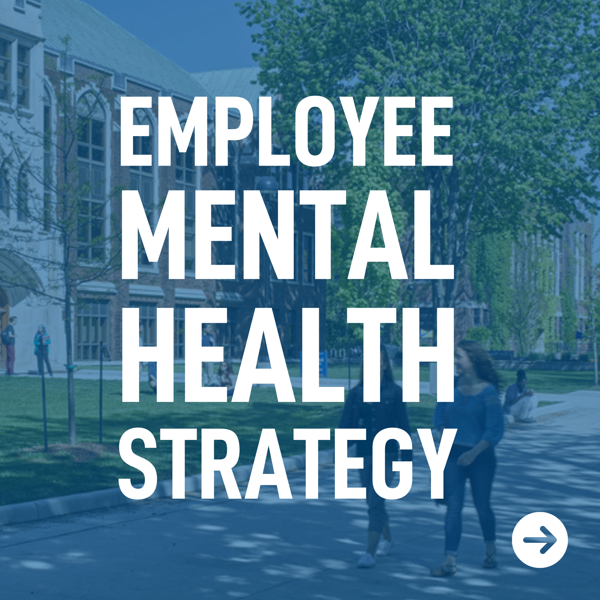 An image of Dillon Hall with the text "Employee Mental Health Strategy" written on top of the image.
