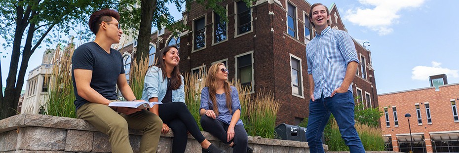 Students outside Dillon Hall