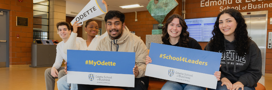 Students holding Odette signs