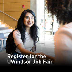 Student at job fair