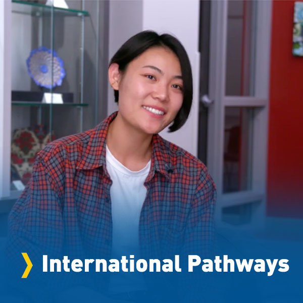 International Student looking smiling
