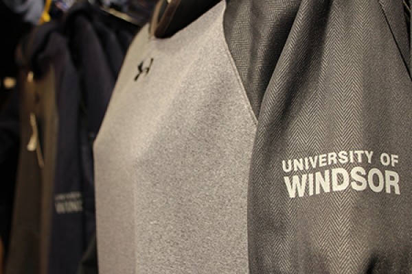 Under Armour sweatshirt with &quot;University of Windsor&quot; on the sleeve