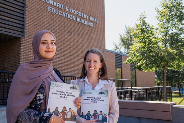 Education instructors Salsabel Almanssori and Catherine Vanner