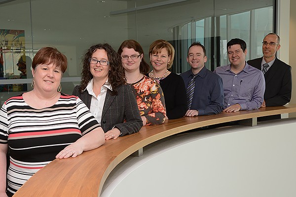 Elizabeth Felet, Ericka Greenham, Paula McAllister, Cathy Crowley, John Osborne, Chris Lanoue, and Ryan Kenney