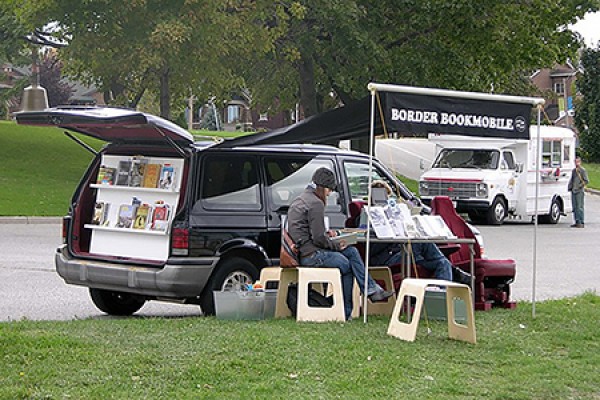 Art professor Lee Rodney’s bookmobile project.