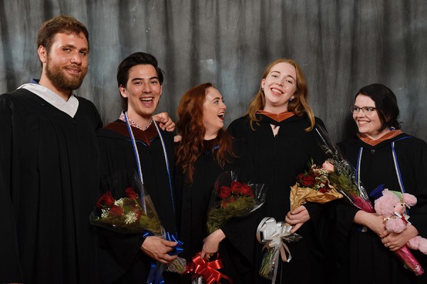 graduating students in gowns