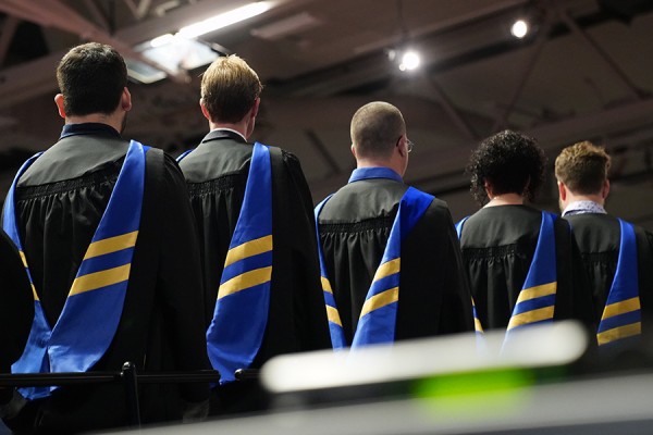 Graduands lined up at Convocation