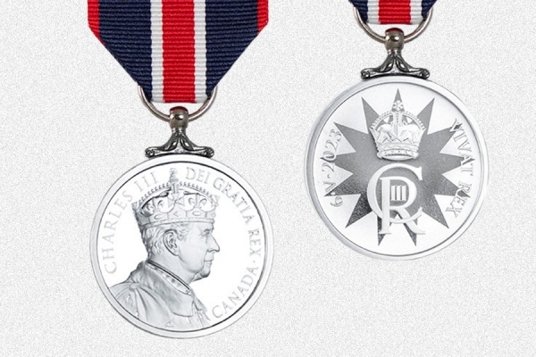 both faces of the King Charles III Coronation Medal