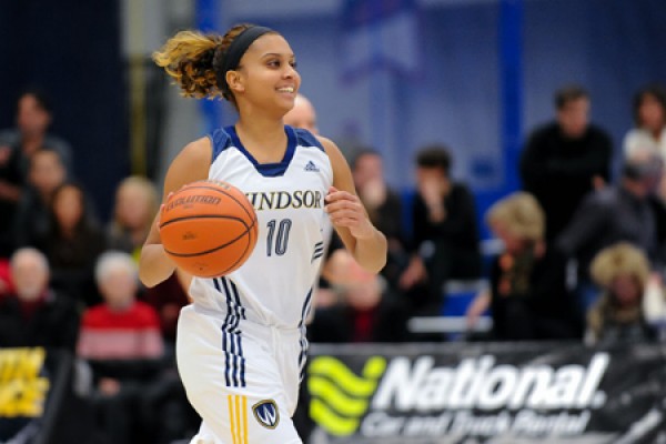 Guard Miah-Marie Langlois of the Lancer women’s basketball team