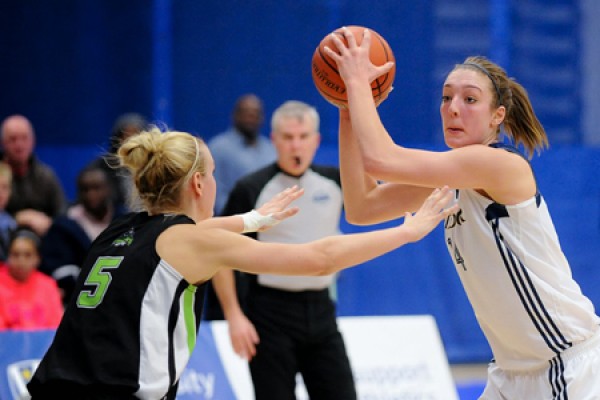 Centre Tessa Kreiger of the Lancer women’s basketball team.