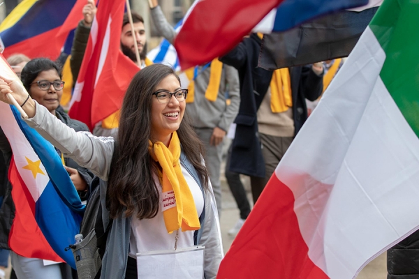 Flag parade