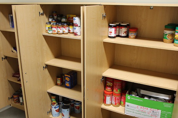 empty food bank cupboards