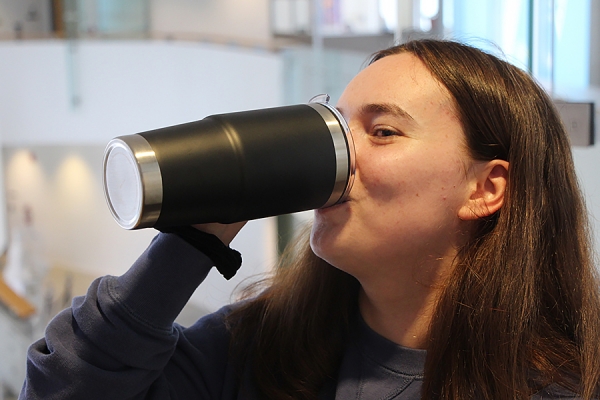 Kennedy Wonnacott drinking from mug