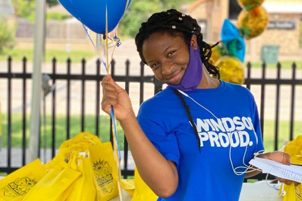 Nfiya Osaroedey sporting a Windsor Proud T-shirt