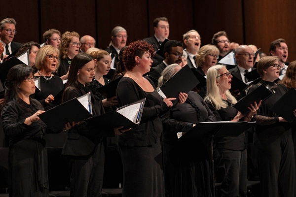 choristers in song