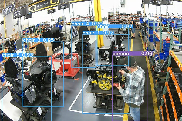 computer vision simulation shows how image processing recognizes certain objects and their locations