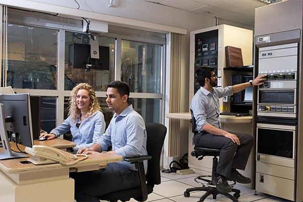 Co-op students in the Automotive Research and Development Centre.