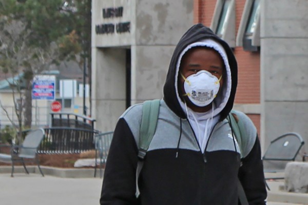 Ebuka Nzewi wearing face mask