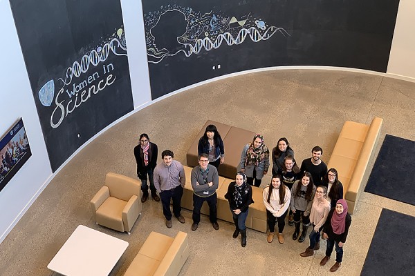 Members of biology professor Phillip Karpowicz’s lab study the circadian rhythms of the intestine.