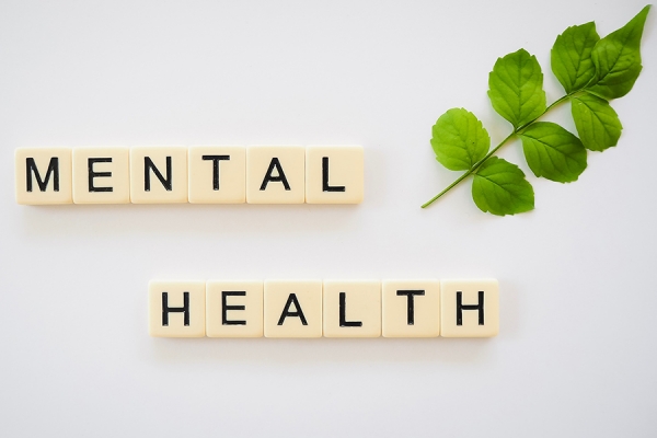 Scrabble tiles spelling &quot;Mental Health&quot;