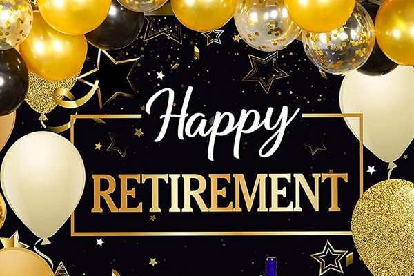 sign reading &quot;Happy Retirement&quot;