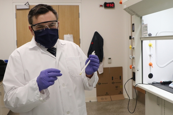 Mike McKay in lab at Great Lakes Institute for Environmental Research