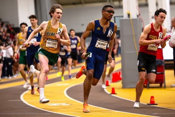 Will McBride running relay race