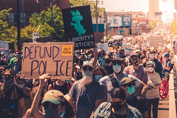 Chicago demonstrators protest police brutality.