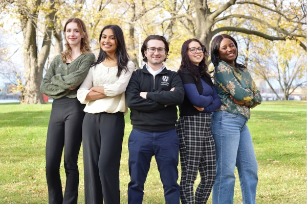 Grace Taylor, Krishali Kumar, Alexander Agostinis, Samantha Dade, and Dami Babs-Olorunfemi.