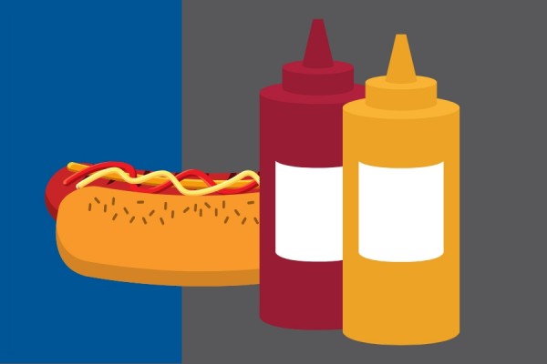 hotdogs and condiments