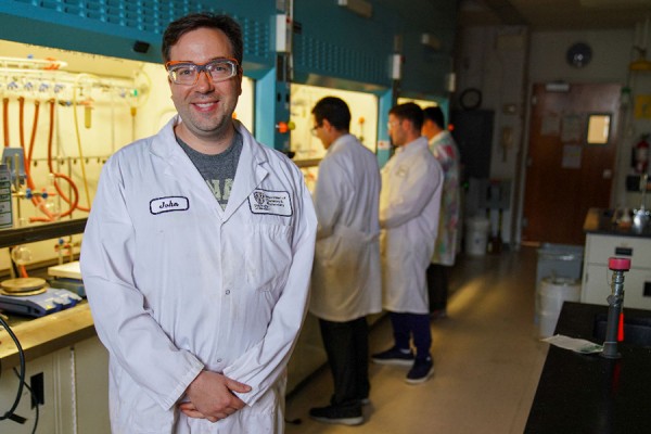 Prof. John Trant in lab