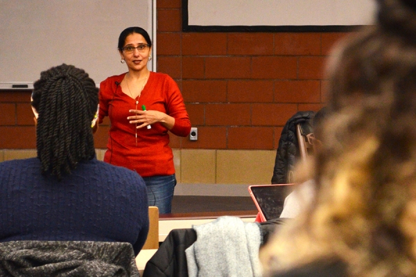 Tranum Kaur addressing class