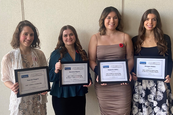 Hannah Wagner, Annalise Gignac, Gabrielle Gibbs, and Maegan Miklas