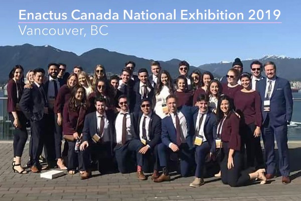 Enactus Windsor members at exhibition in Vancouver