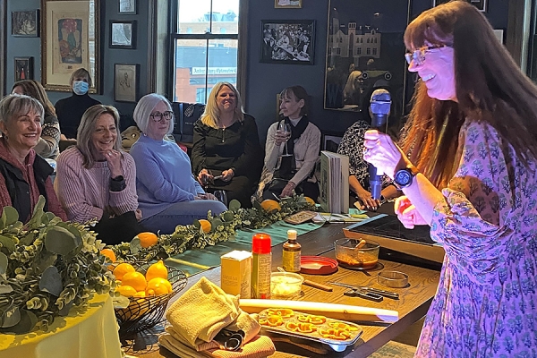 Author Jennifer Emilson demonstrates recipes