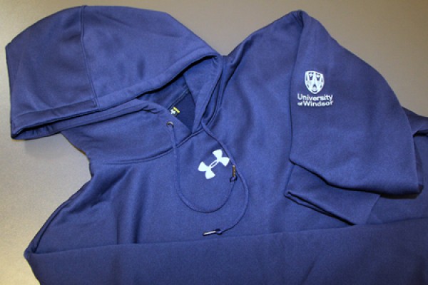 Under Armour sweatshirt.