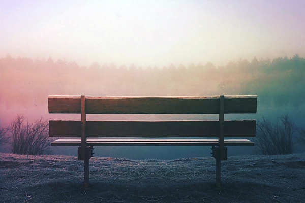 an empty bench