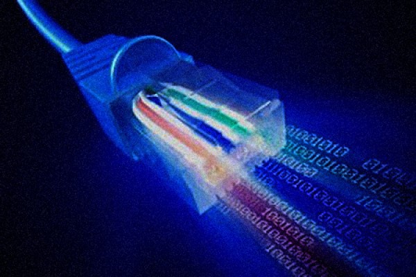 fibre optic line carrying data