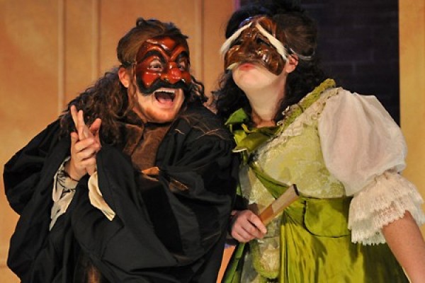 Eric Branget and Erika Downie in mask