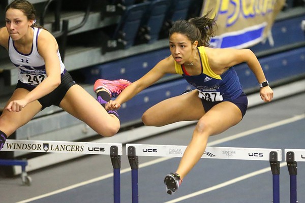 Oonagh Webster clearing hurdle