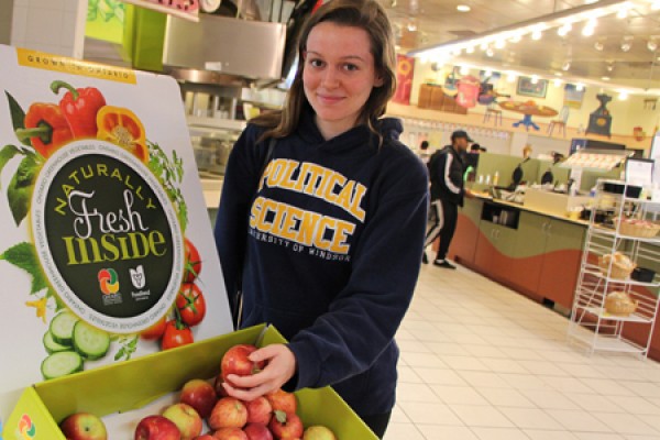 Mary-Catherine Croshaw chooses an apple