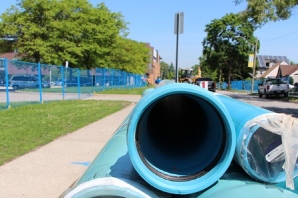 drain pipes on California Avenue