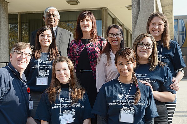 Members of the 2015 United Way campus campaign committee.