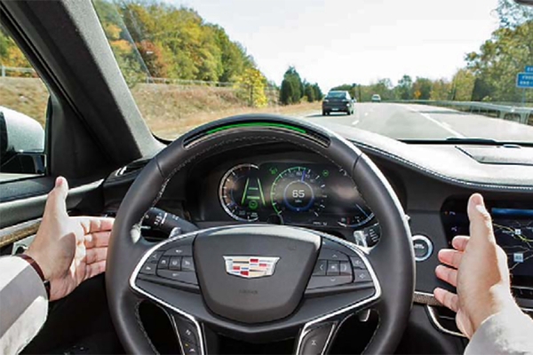 car steering wheel with no hands on it